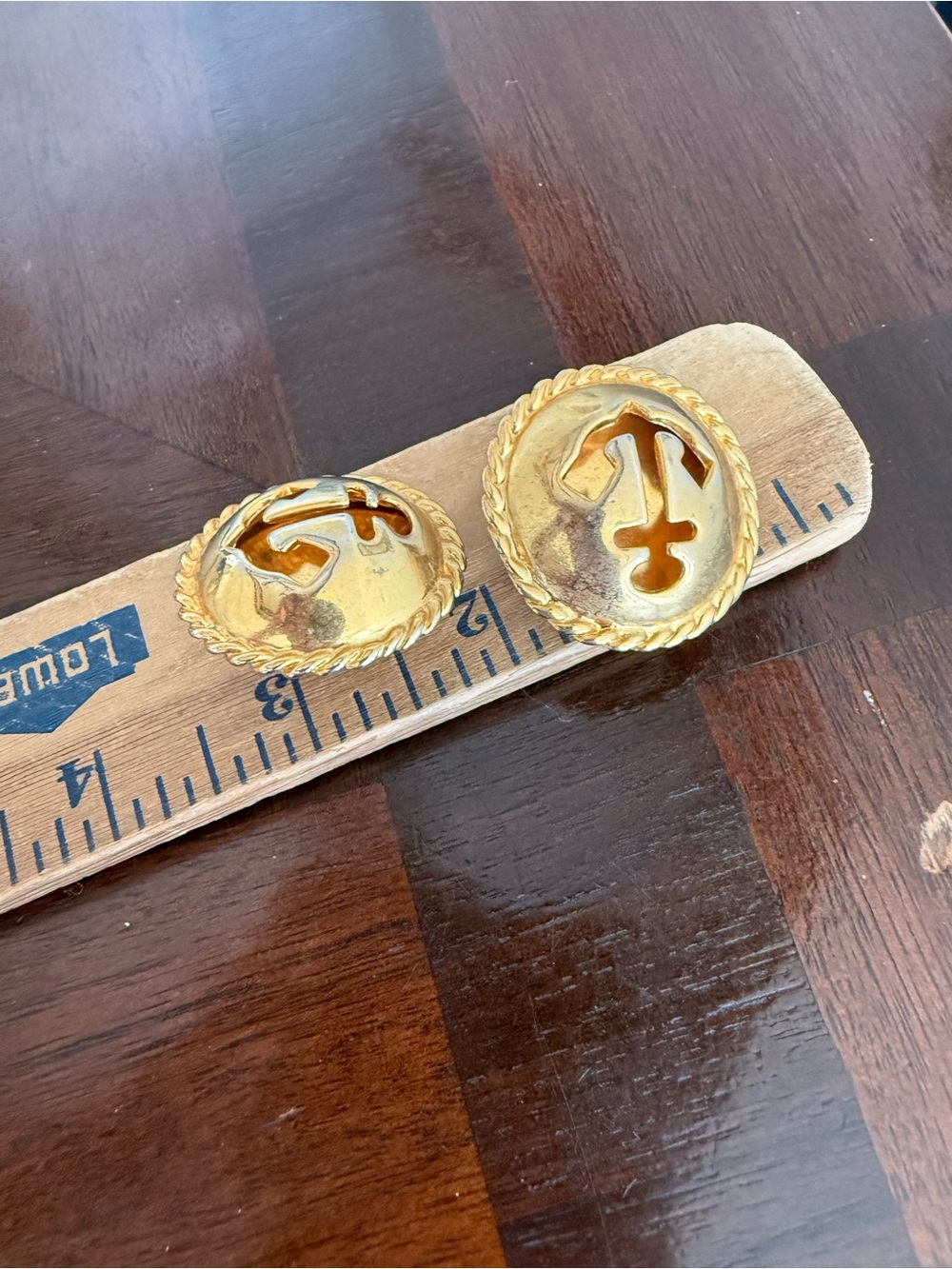 Vintage Anchor ClipOn Earrings